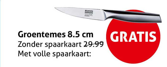 Groentemes 8.5 cm GRATIS
