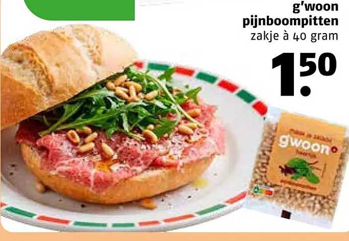 g'woon pijnboompitten zakje à 40 gram