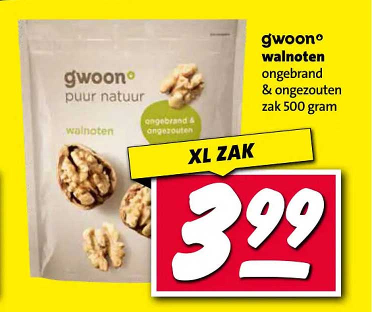 g'woon walnoten ongeband & ongezouten zak 500 gram XL ZAK