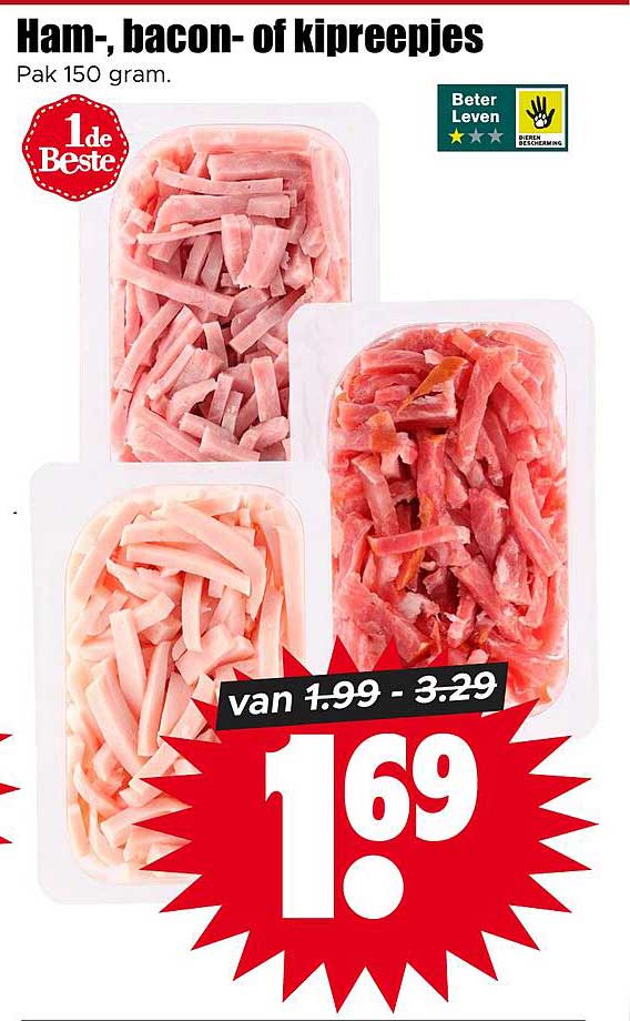 Ham-, bacon- of kipreepjes