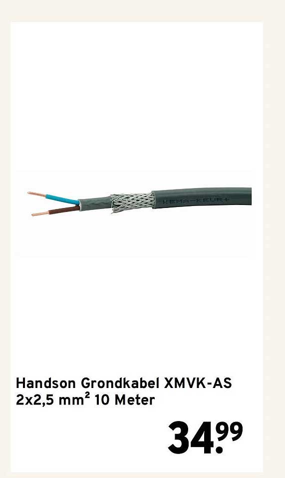 Handson Grondkabel XMVK-AS 2x2,5 mm² 10 Meter