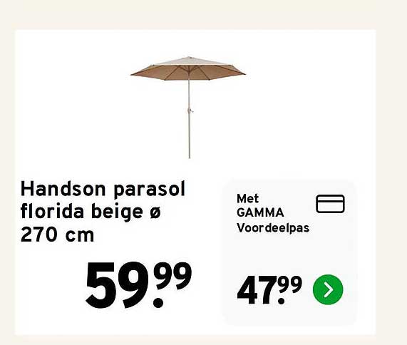 Handson parasol florida beige ø 270 cm