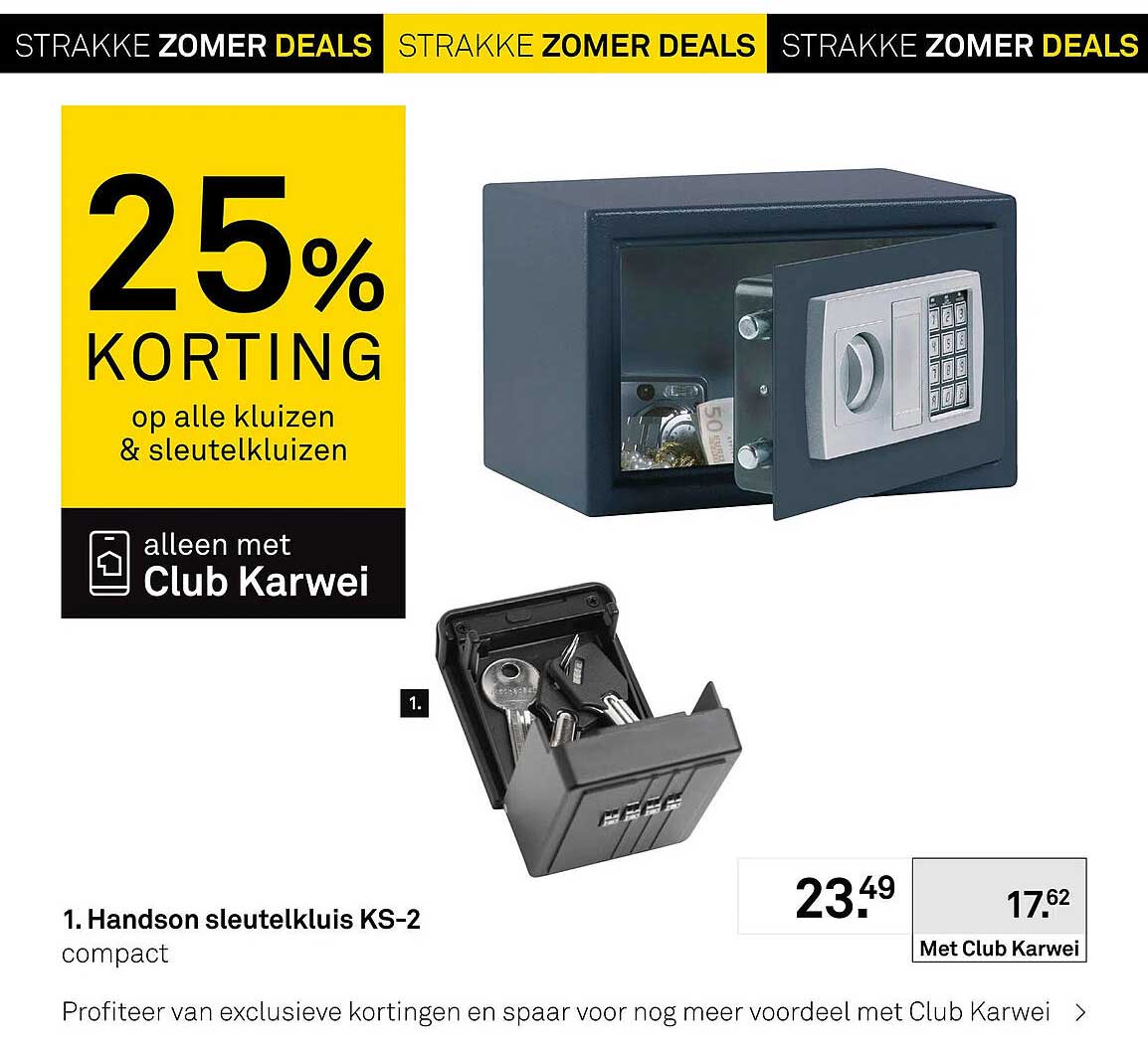 Handson sleutelkastje KS-2 compact 25% korting
