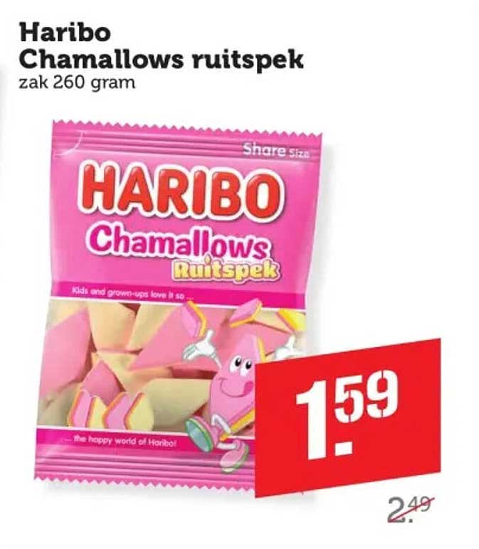 Haribo Chamallows ruitspek zak 260 gram