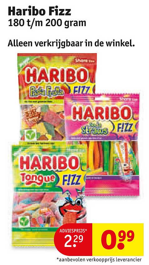 Haribo Fizz 180 t/m 200 gram