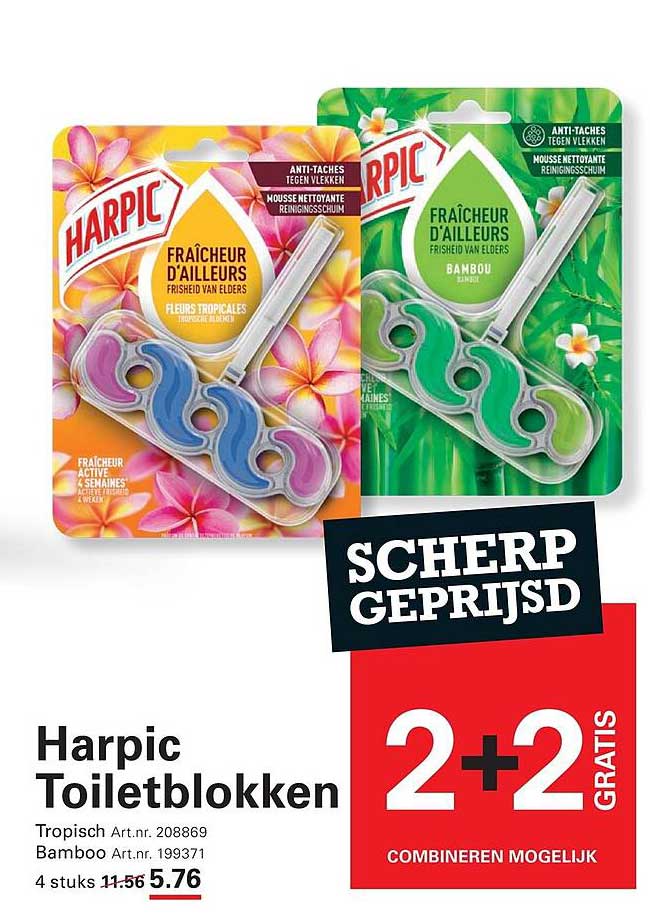 Harpic Toiletblokken 2+2 GRATIS