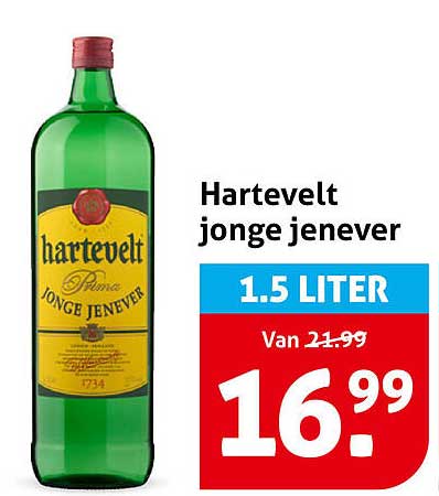 Hartevelt jonge jenever 1.5 liter
