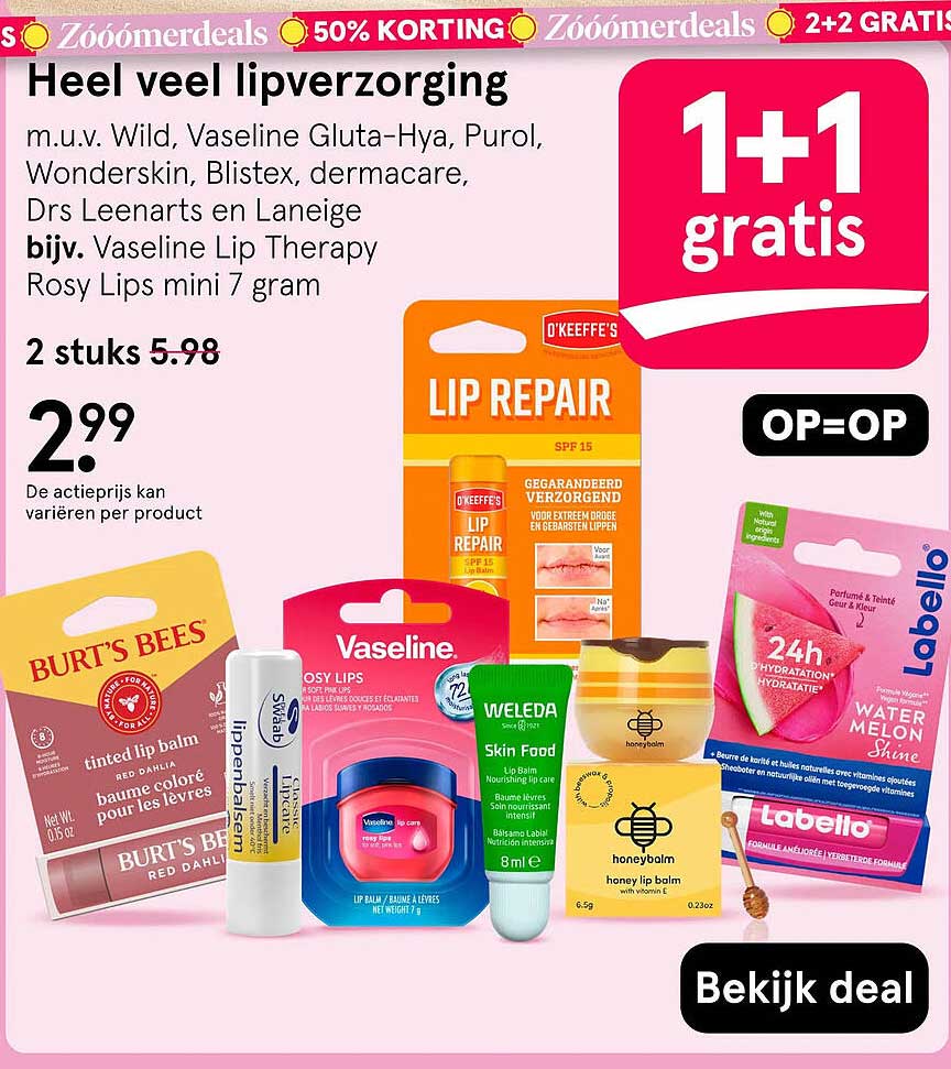 Heel veel lipverzorging
