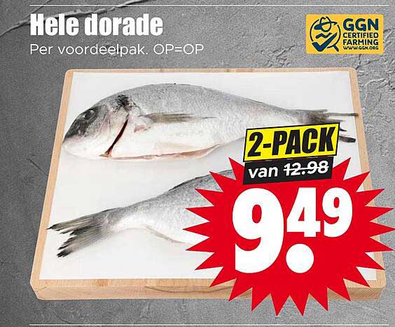 Hele dorade Per voordeelpak. OP=OP 2-PACK