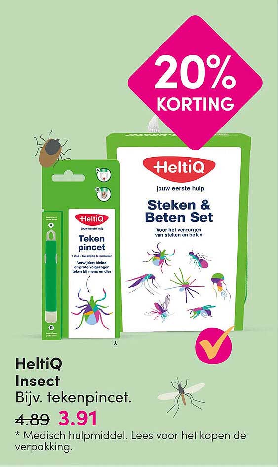 HeltiQ Insect Bijv. tekenpincet. 20% korting