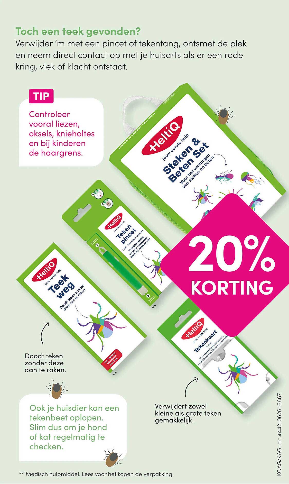 HeltiQ Tekenpincet
