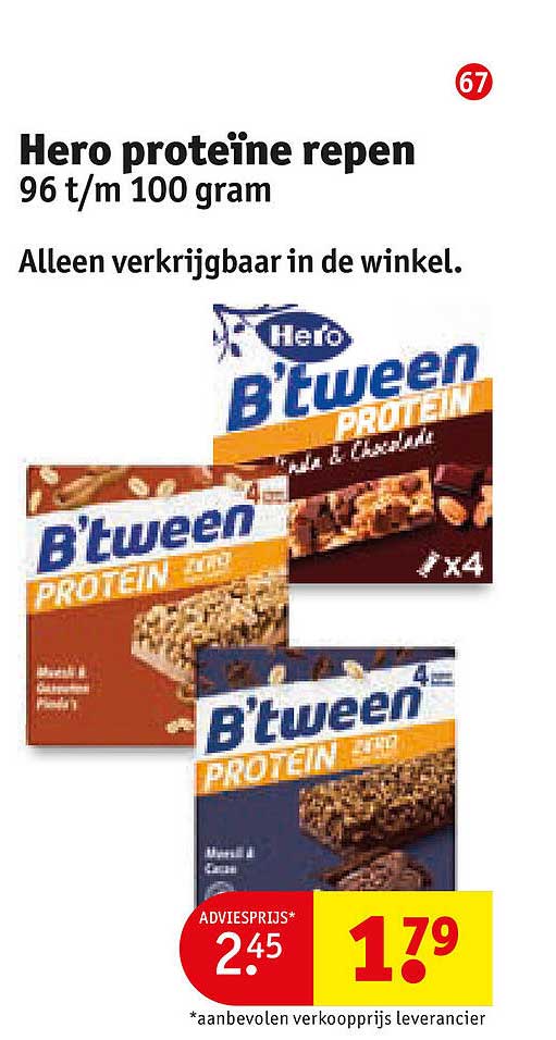 Hero proteïne repen 96 t/m 100 gram