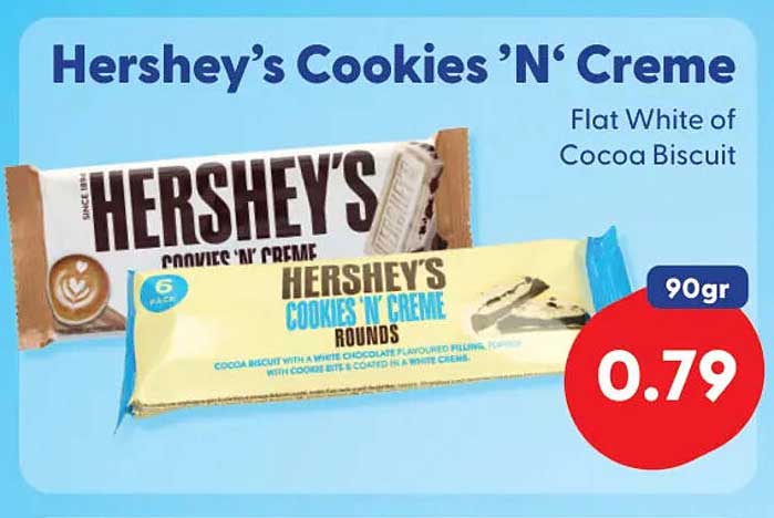 Hershey’s Cookies ’N’ Creme Flat White of Cocoa Biscuit