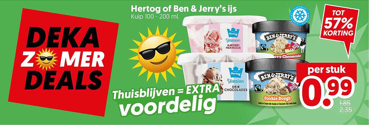 Hertog of Ben & Jerry’s ijs Kuip 100 - 200 ml.
