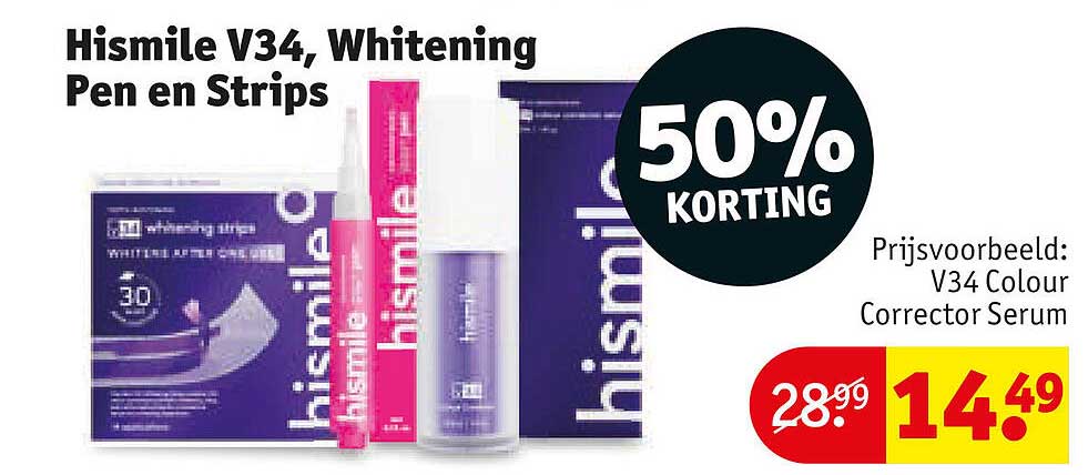 Hismile V34, Whitening Pen en Strips