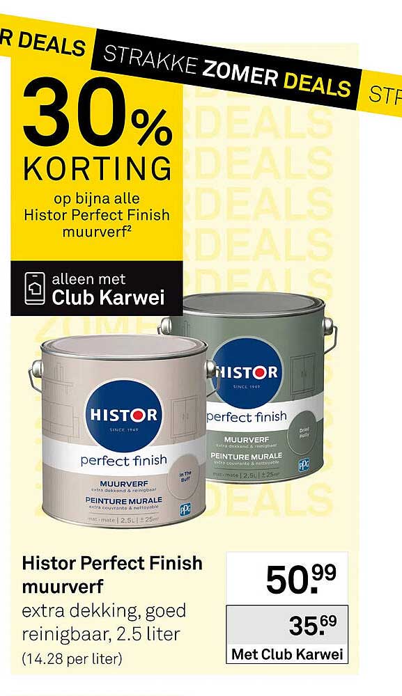 Hist​or Perfect Finish muurverf 30% KORTING