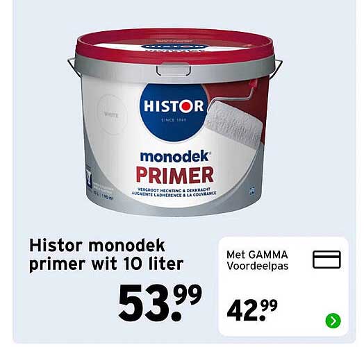 Histor monodek primer wit 10 liter