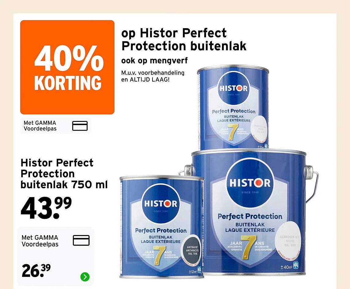 Histor Perfect Protection buitenlak 750 ml 40% korting