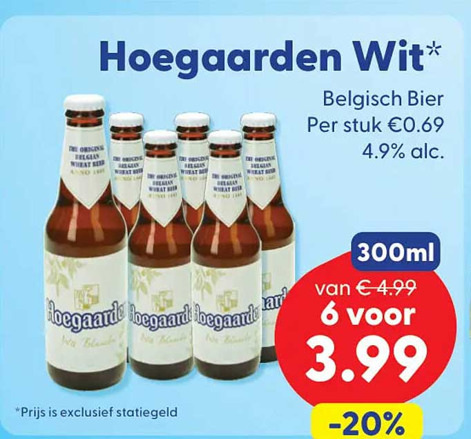 Hoegaarden Wit* Belgisch Bier 300ml -20%