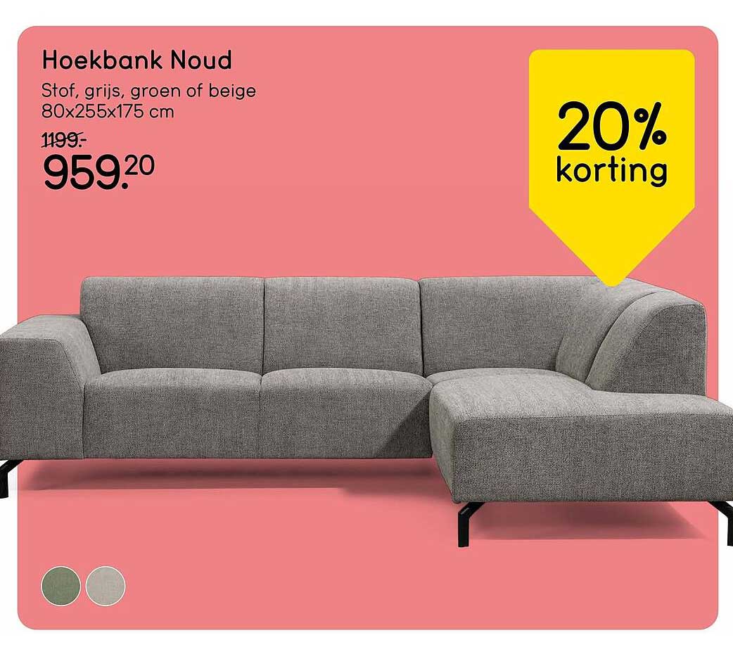 Hoekbank Noud 20% korting