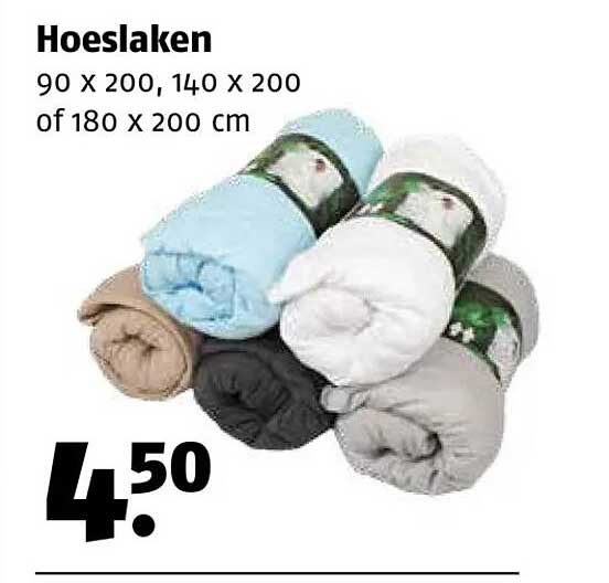 Hoeslaken 90 x 200, 140 x 200 of 180 x 200 cm