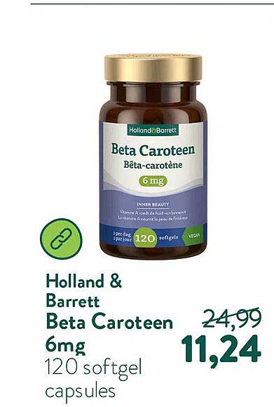 Holland & Barrett Beta Caroteen 6mg 120 softgel capsules