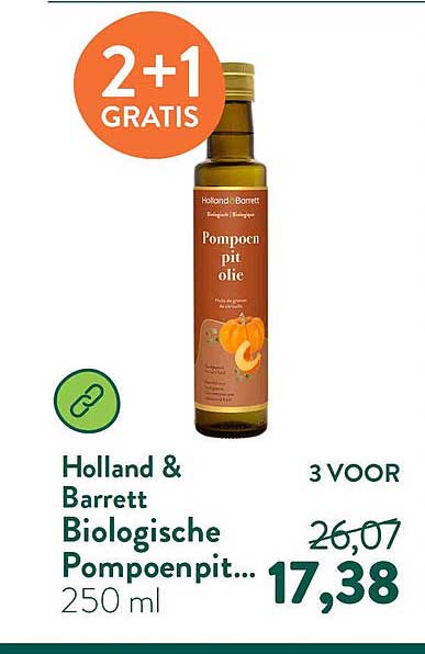 Holland & Barrett Biologische Pompoenpit... 250 ml 2+1 GRATIS