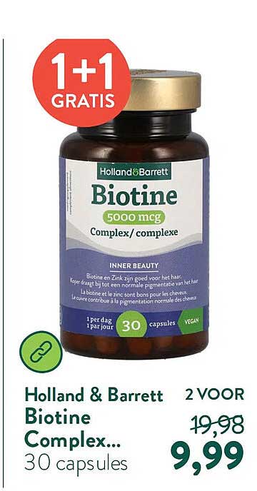 Holland & Barrett Biotine Complex... 30 capsules 1+1 gratis