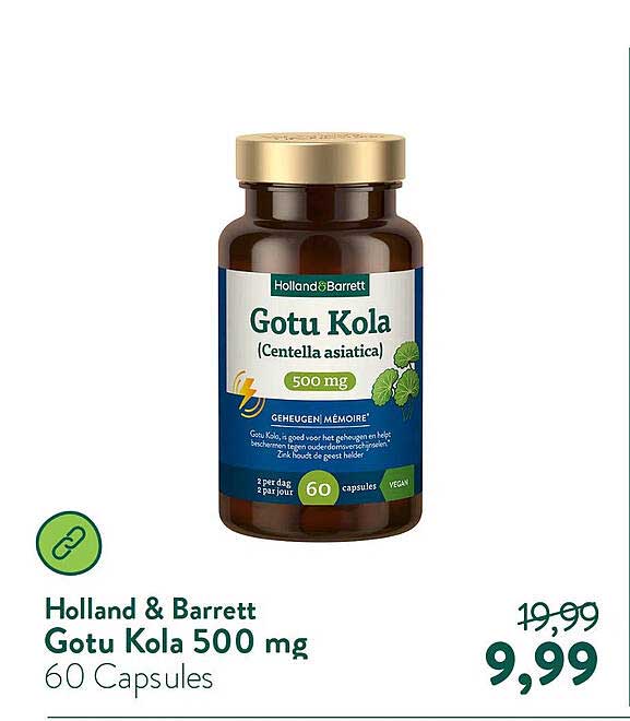Holland & Barrett Gotu Kola 500 mg 60 Capsules