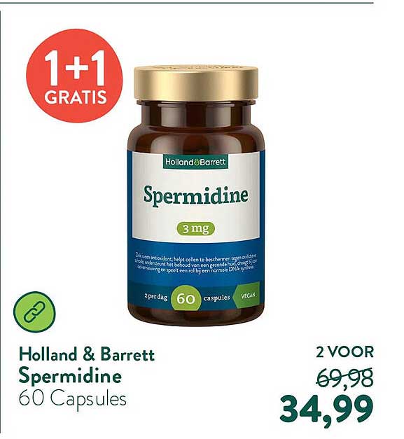 Holland & Barrett Spermidine 60 Capsules 1+1 GRATIS