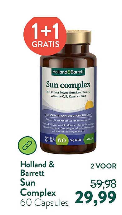 Holland & Barrett Sun Complex 60 Capsules 1+1 GRATIS