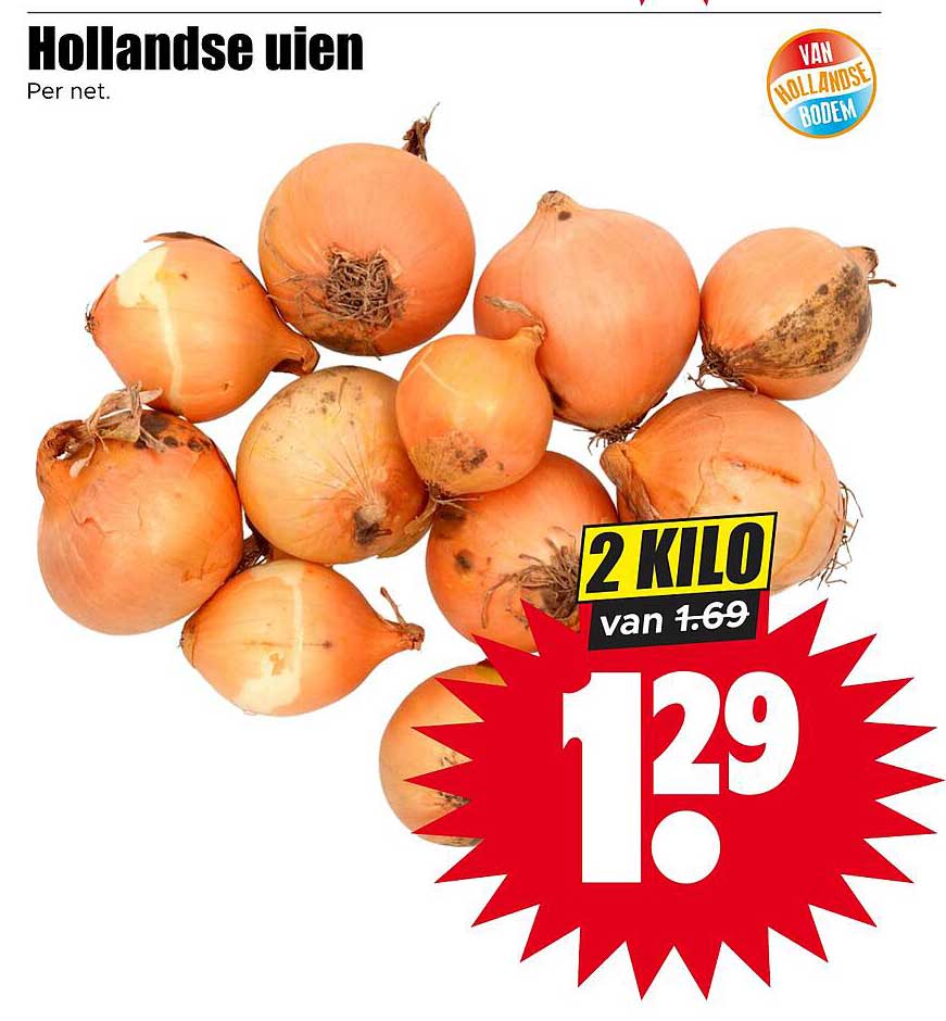 Hollandse uien per net 2 kilo