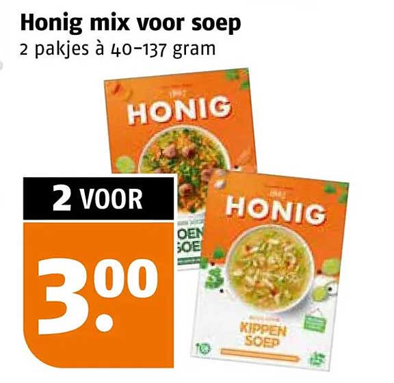 Honig mix voor soep 2 pakjes à 40–137 gram 2 voor