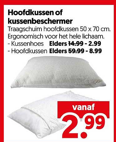 Hoofdkussen of kussenbeschermer
