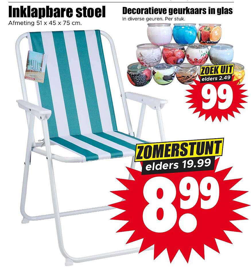 Inklapbare stoel ZOMERSTUNT