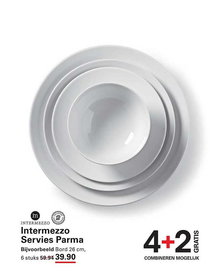 Intermezzo Servies Parma 4+2 gratis combineren mogelijk