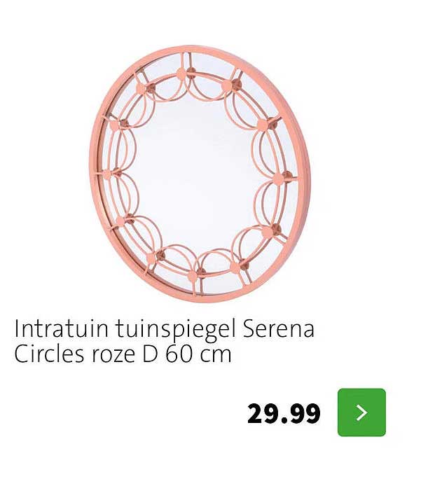 Intratuin tuinspiegel Serena Circles roze D 60 cm