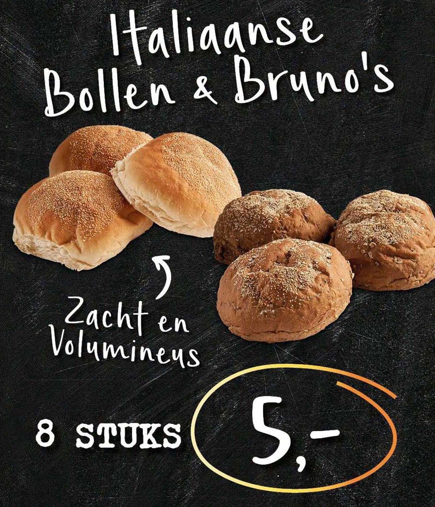 Italiaanse Bollen & Bruno's - Zacht en Volumineus - 8 stuks