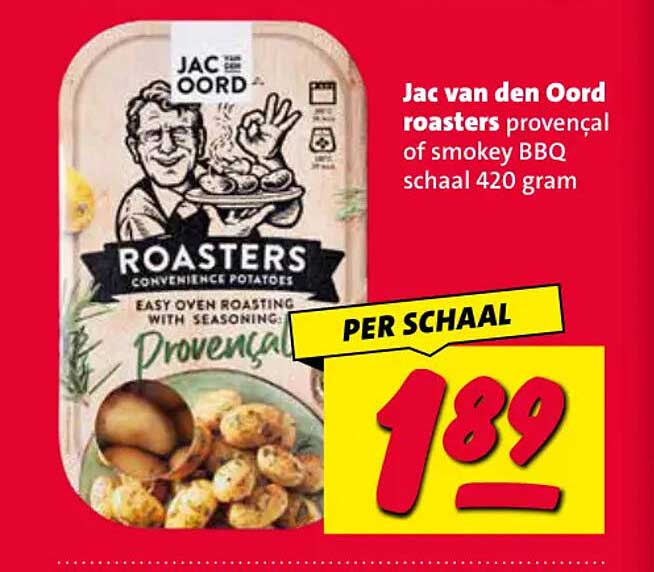 Jac van den Oord roasters provençal of smokey BBQ schaal 420 gram PER SCHAAL
