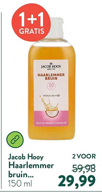 Jacob Hooy Haarlemmer bruin... 150 ml 1+1 GRATIS