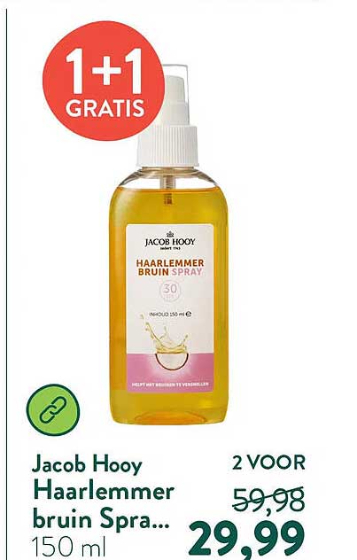Jacob Hooy Haarlemmer bruin Spray... 150 ml 1+1 GRATIS