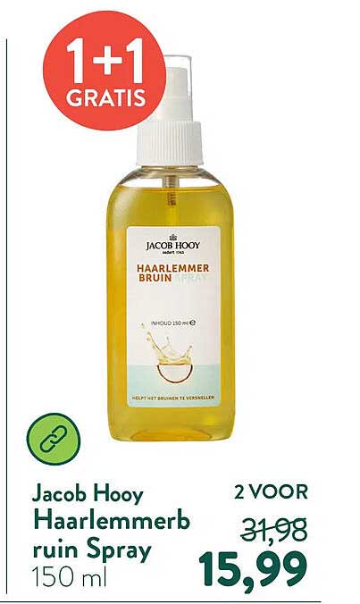 Jacob Hooy Haarlemmerbruin Spray 150 ml 1+1 GRATIS