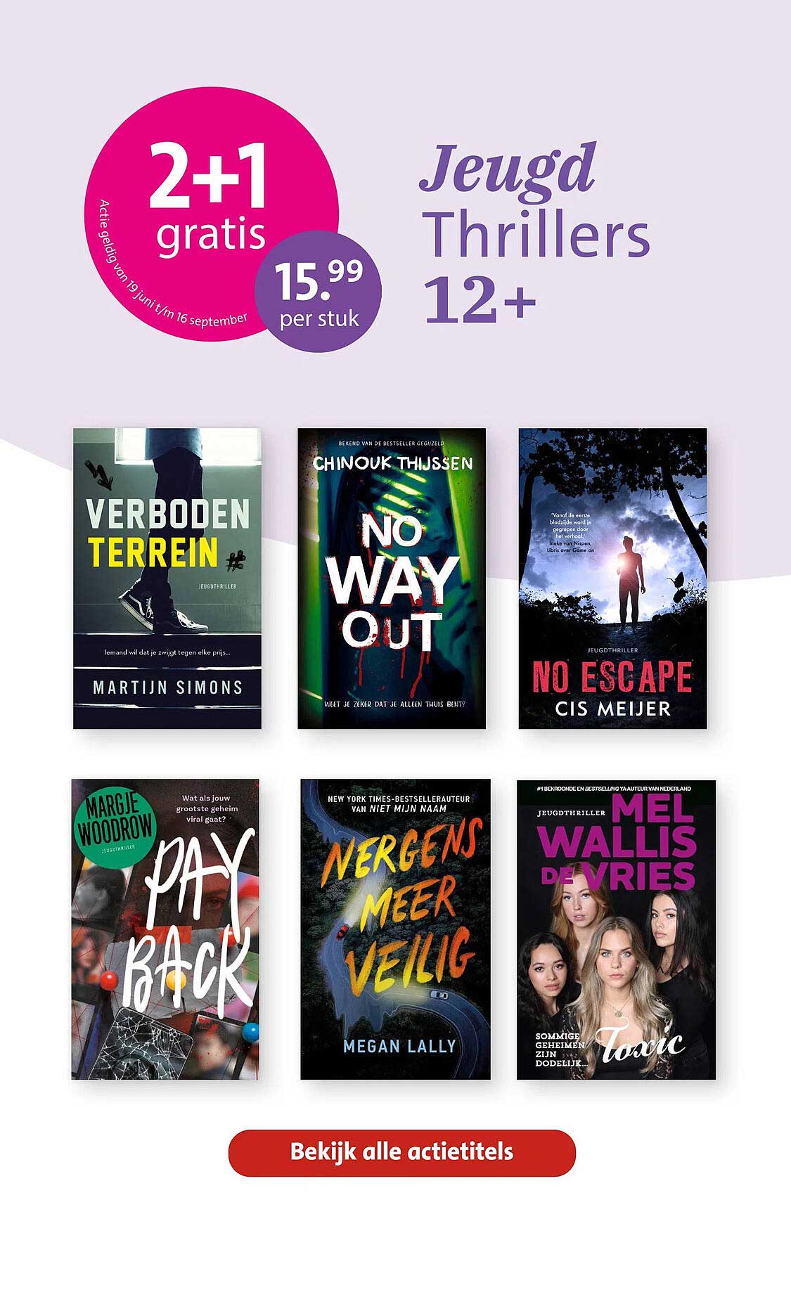 Jeugd Thrillers 12+ 2+1 gratis