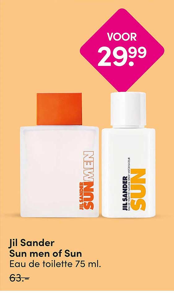 Jil Sander Sun men of Sun Eau de toilette 75 ml.