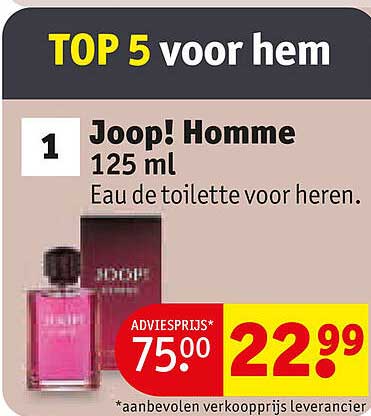 Joop! Homme 125 ml Eau de toilette voor heren.