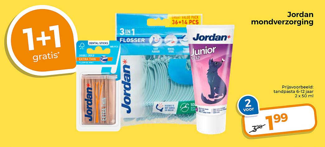 Jordan mondverzorging 1+1 gratis