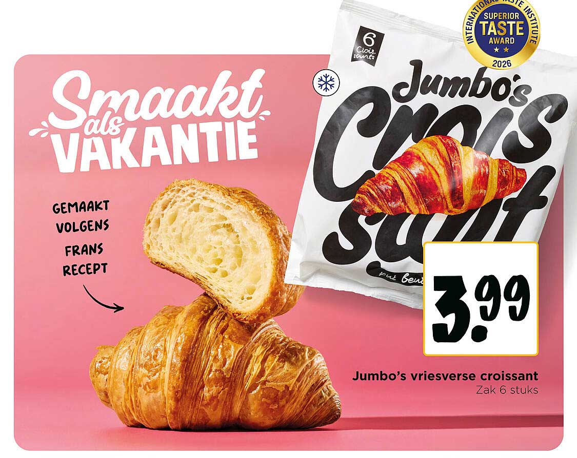 Jumbo’s vriesverse croissant Zak 6 stuks