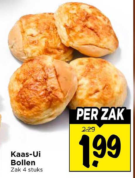 Kaas-Ui Bollen Zak 4 stuks