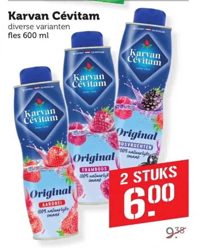 Karvan Cévitam diverse varianten fles 600 ml 2 STUKS