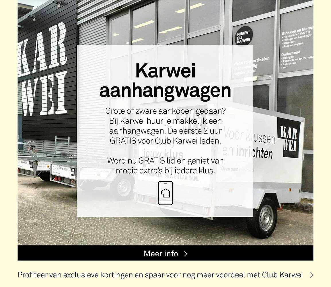 Karwei aanhangwagen